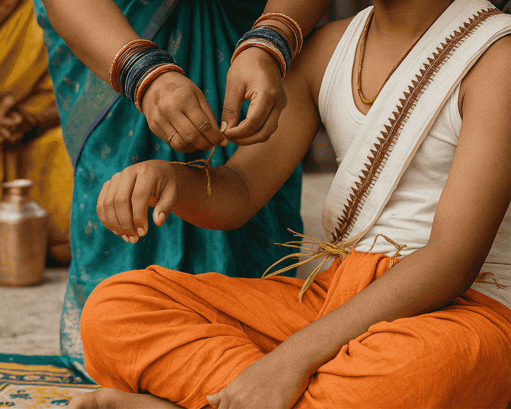 Image of thread ceremony