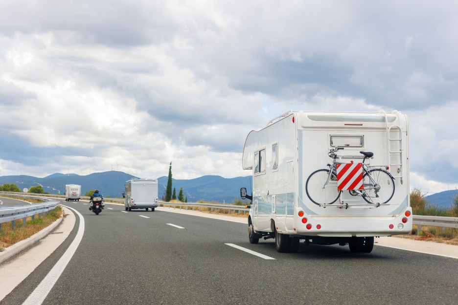Image of a biker keeping safe distance
