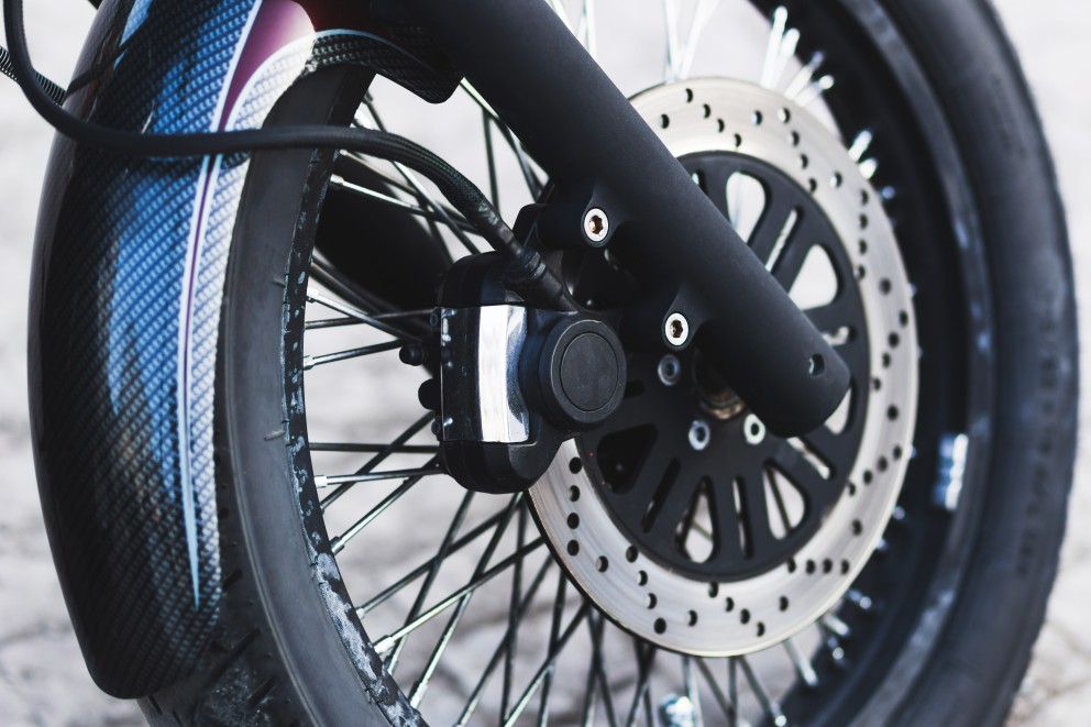 Image of a bike's disc break check