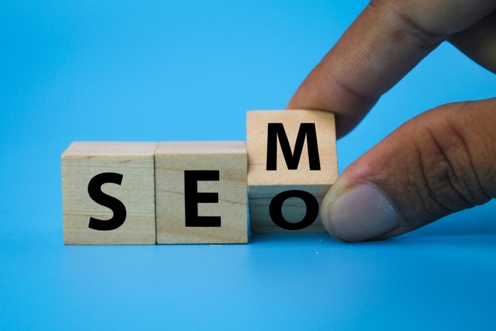 Image of SEO and SEM used together for better result