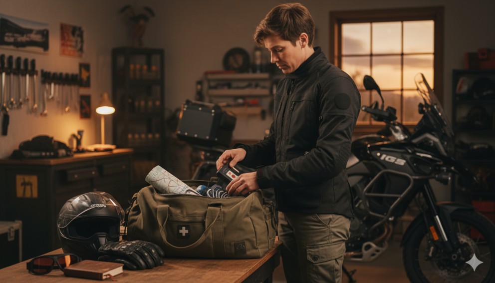 Image Of A Bike Rider Doing Final Package
